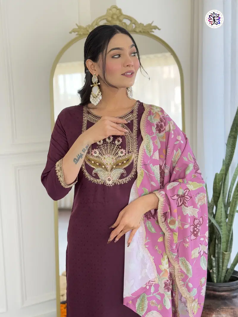 KF 130 Kalaai Viscose Reyon Kurti With Bottom Dupatta Wholesale Online